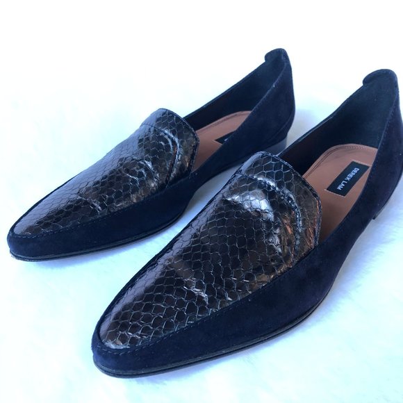 Derek Lam Snake Skin/Suede Loafer; Size 10 - Picture 2 of 11